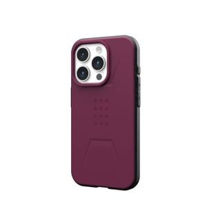 Urban Armour Gear Civilian MagSafe Phone Case For iPhone 15 Pro Max Bordeaux