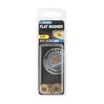 Zenith 1/4" Solid Brass Flat Washer - 12 Pack
