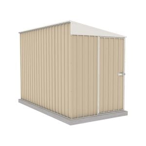 Absco Sheds 1.52 x 3.0 x 2.06m Classic Cream Narrow Single Door Garden Shed