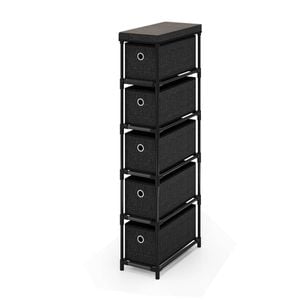 Costway 5-drawer Narrow Storage Tower Slim Chest Of Drawers