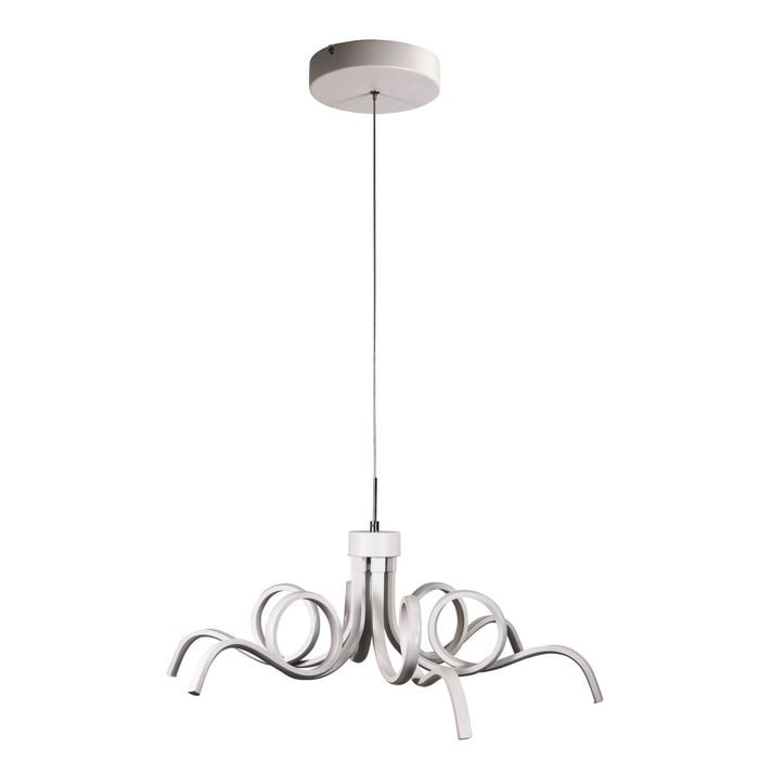 Oriel Lighting Noodle Tricolour LED Pendant Light White 70cm