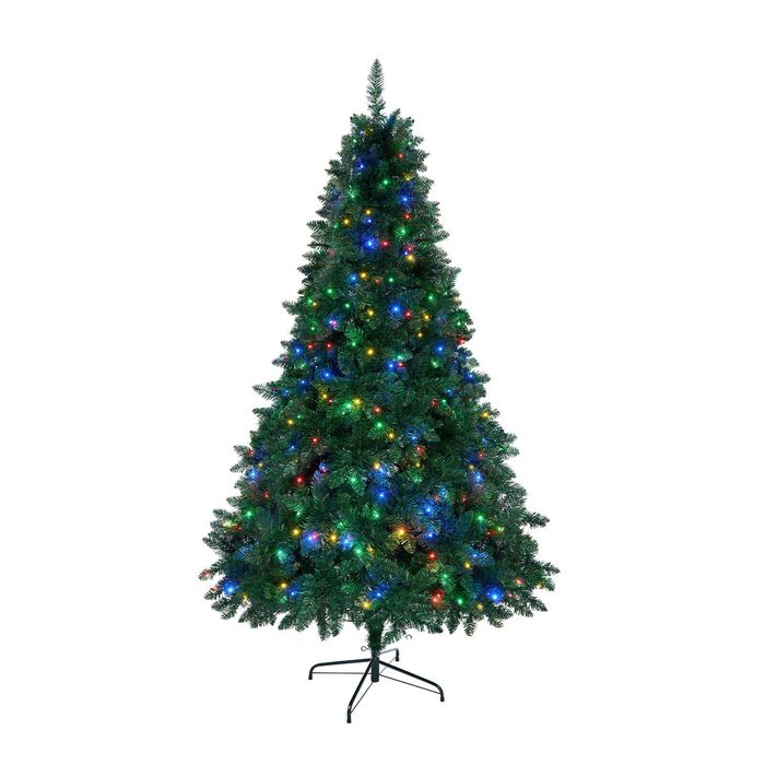 Tinseltown LED Christmas Tree 2.1M 7FT Multi Colour Lights 8 Flash Modes