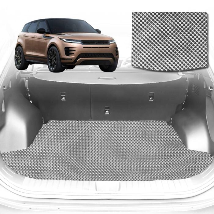 6D Diamond Car Boot Mat for Land Rover Range Rover Evoque L5512018-Current-Cargo Mat-Grey-Outback GT