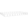 vidaXL Dog Kennel Silver Steel Outdoor Puppy Enclosure Dog Pet Supply Cage