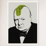 Galrie Banksy Turf War 2003 Artwork - Master Edition Print on Archival Quality Paper, White Frame, 70 x 100cm (28 x 40inch)