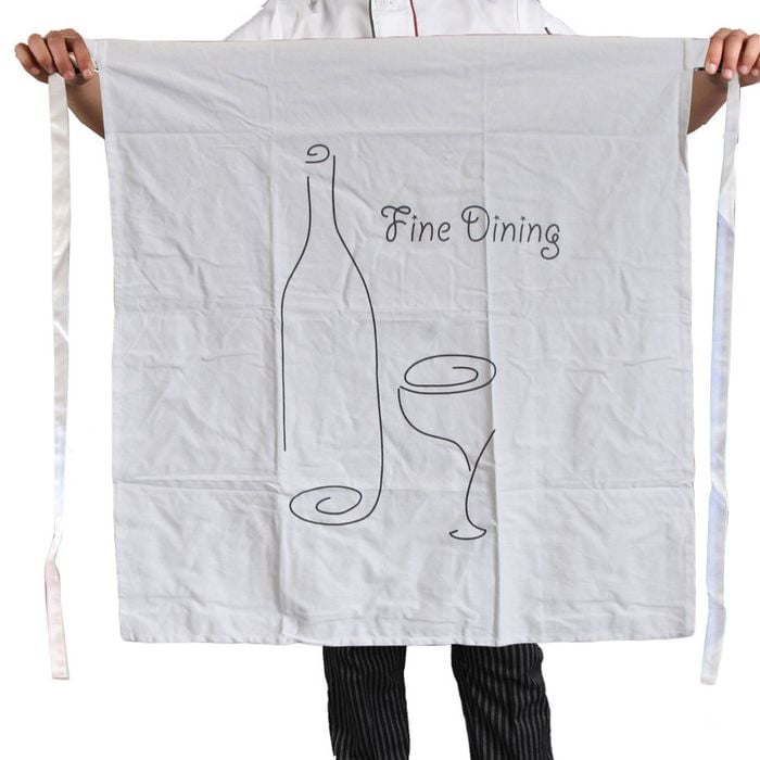 100% Cotton Master Chef Half Apron Heavy Duty Fine Dining 86 x 96 cm