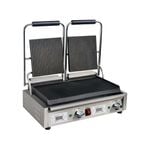 Apuro Double Contact Grill Ribbed Plates with Timer - Commercial Sandwich Presses (FC383-A)