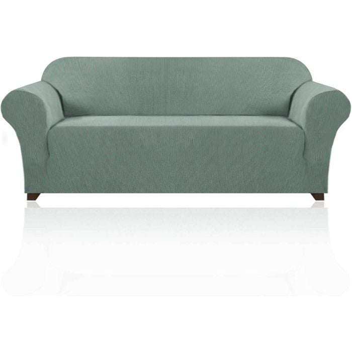 Smarcute 4 Seater High Stretch Jacquqard Textured Sofa Cover Sage