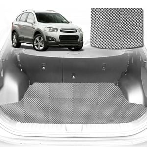 6D Diamond Car Boot Mat for Holden Captiva 7 2009-2015-Cargo Mat-Grey-Outback GT