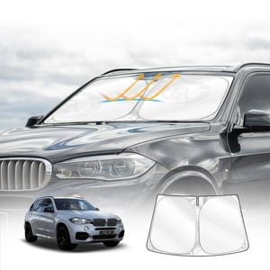Windshield Sun Shade for BMW X5 SUV 2014-2018 Blocks UV Rays Visor Protector Foldable Sunshade