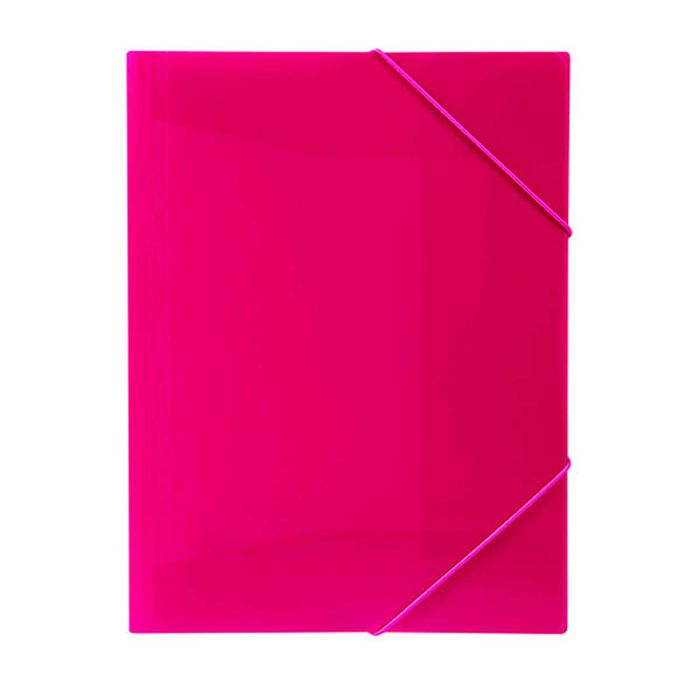 Marbig A4 Brights Soft Touch Document Wallet (Pink)