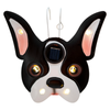 Click Boston Terrier Metal Solar Hanging Light