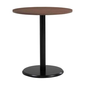 Modern Furniture RUNDA Round Dining Table 70cm - Walnut & Black