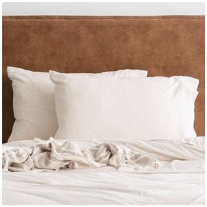 2pc Renee Taylor Comfort T’s Organic Cotton Jersey Standard Pillowcase Oatmeal