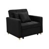 Suri 3-in-1 Convertible Lounge Chair Bed by Sarantino - Black