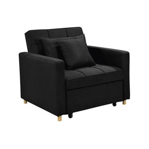 Suri 3-in-1 Convertible Lounge Chair Bed by Sarantino - Black