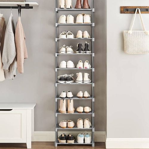 SONGMICS 10 Tier Grey Metal Shoe Rack Bunnings Australia