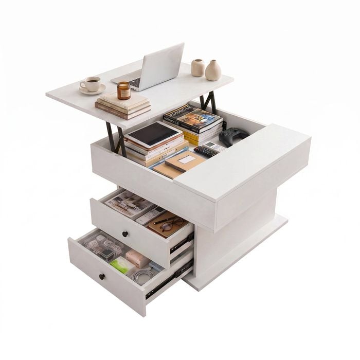 Artiss Lift Top Coffee Table Rotating Top