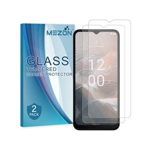 2 Pack MEZON Nokia C32 Clear Tempered Glass Screen Protectors