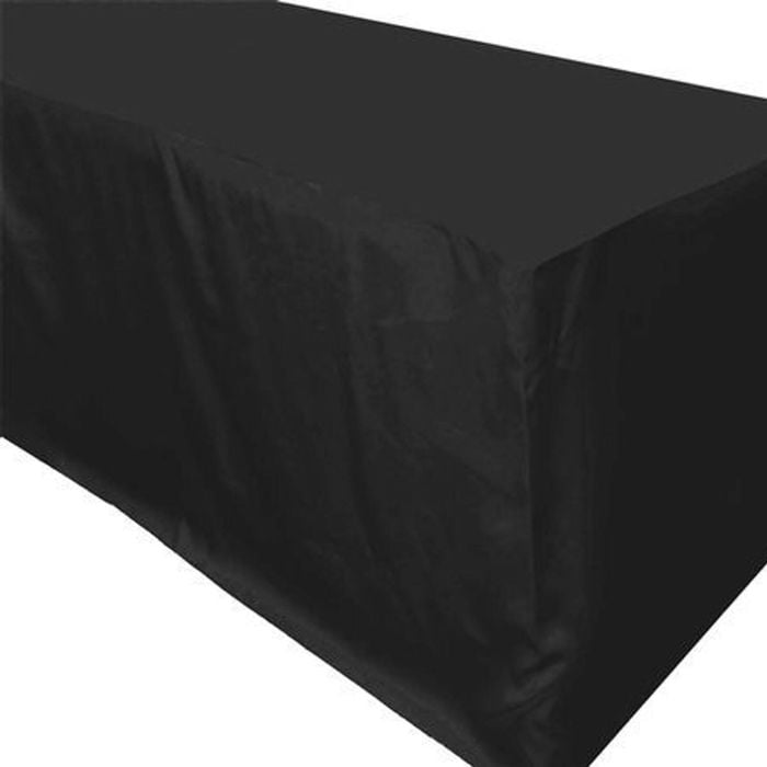 Just Party Linen Black Fitted Rectangular  Tablecloth (2.43m)
