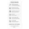 Pool Signs Australia Pool Rules Sign - Ice White