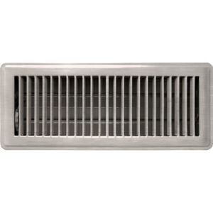 Accord 10 x 30cm Satin Chrome Louvered Floor Register