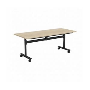 Olg Agile Flip Table Black Frame Nordic Maple Top L1800mm X W1200mm