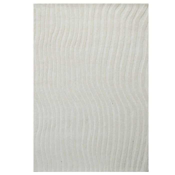 Modern Contemporary Wool Rug-Textures 6387-Ivory-110x160cm