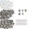 VEVOR 25mm Pin Back Button Parts 500 Sets DIY with Metal Top For Gifts Presents