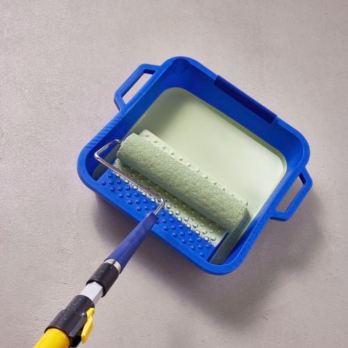 Highly resilient fabric for concrete, wood and brick surfaces.