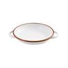 Urban Style Enamelware 24cm Ragout Plate w/ Red Rim - White