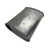 Lukey 2-1/2" Triple Flow Muffler Offset/centre - 10" X 4" Oval, 14" Long, 430 Ss