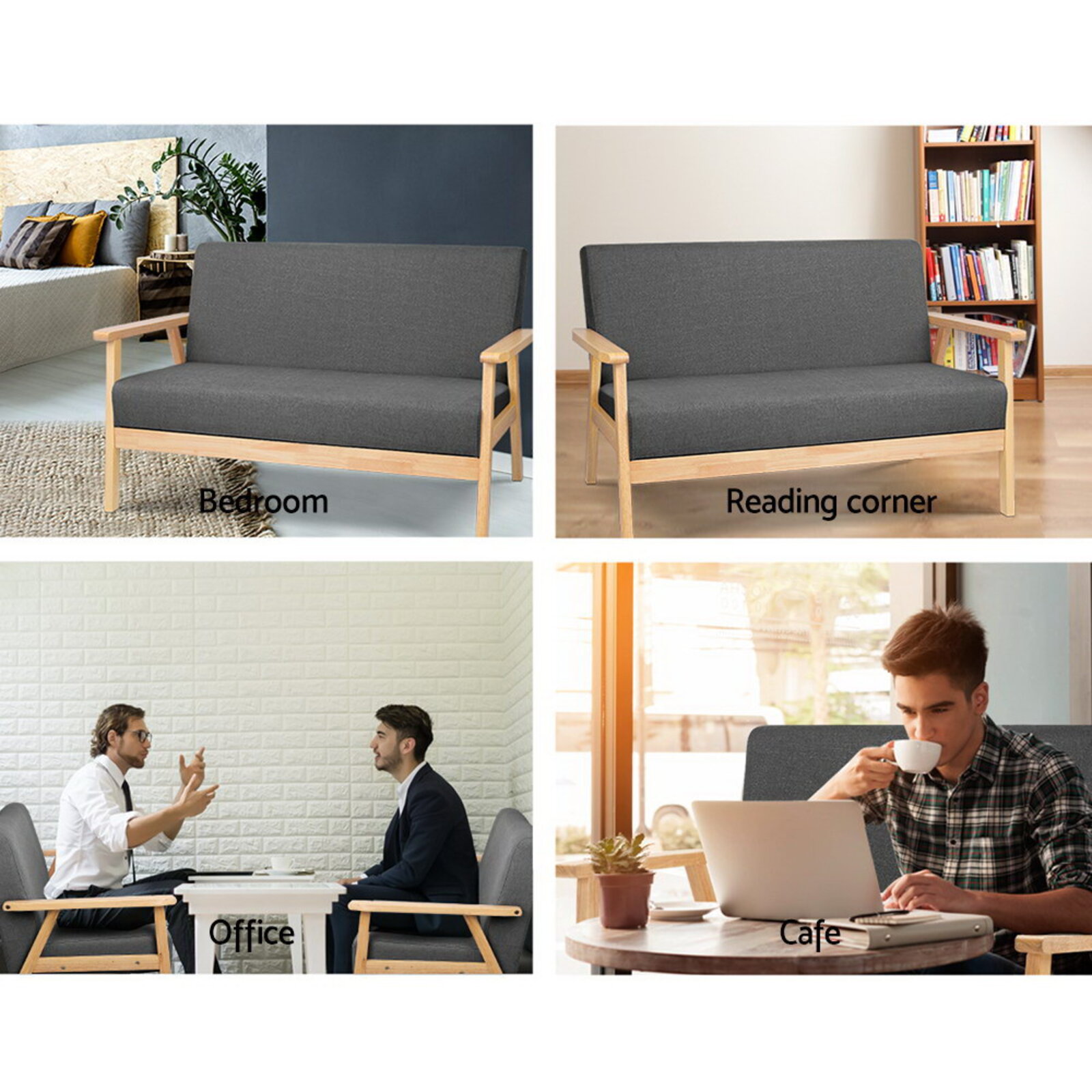 Artiss Skane Replica 2 Seater Sofa Bunnings Australia