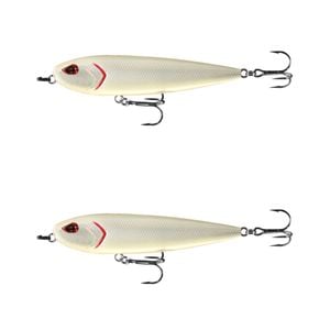 2x 13 Fishing 94mm Navigator Topwater Pencil Bait Fishing Lures - Albino Rhino