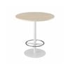 Olg Disc Bar Leaner White Frame Nordic Maple Top 900mm Diameter
