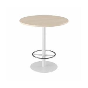 Olg Disc Bar Leaner White Frame Nordic Maple Top 900mm Diameter
