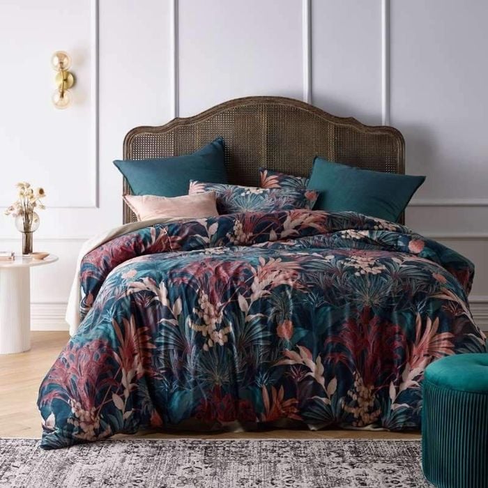 Vintage Design Etheridge Printed Velvet Quilt Cover Set