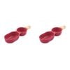 2PK Ladelle Alto Serve & Share Burgundy 2 Part Stick Serving Platter w/ Handle