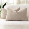 Gioia Casa Twin-Pack Bouclé Cushion Covers - Soft Textured Polyester with Hidden Zipper (Oatmeal, 30cm x 50cm)