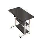 Foret Mobile Computer Study Bedside Desk Storage Stand Adjustable Portable 3 Shelf Black