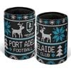 Afl Christmas Stubby Cooler - Port Adelaide Power - Rubber Base - Xmas
