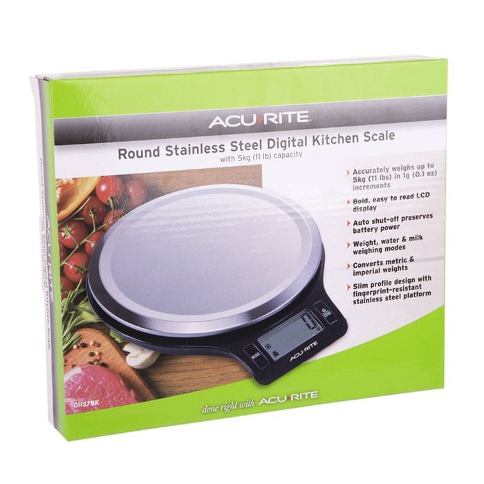 Amazon Basics Kitchen Weighing Scale 2PK Acurite Round Stainless