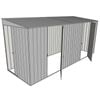 Build-a-Shed 1.5 x 4.5 x 2m Dual Single Hinged Side Door Skillion Shed - Zinc