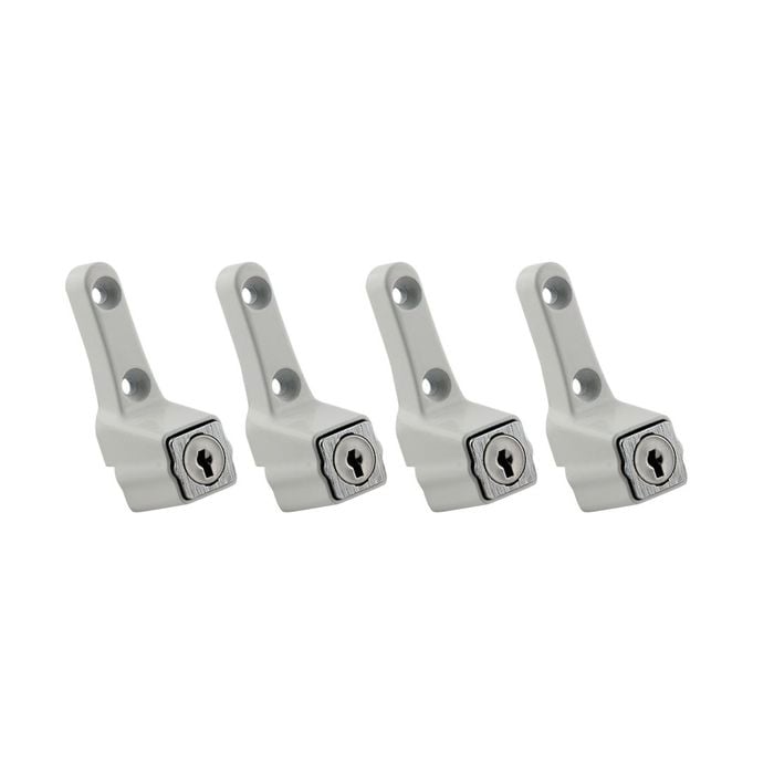 Ikonic White Sliding Window Lock - 4 Pack