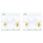 6pc Disney Pooh Baby/Kids Cotton Washers/Washcloth 25x25cm