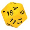 11cm Twenty Sided Coated PVC Yellow Die