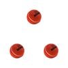 3PK Summit Global Felt Rubber Practice Cricket Ball - Red
