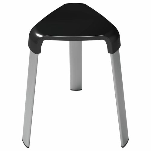 evekare Black Deluxe Flat Tube Bathroom Stool Bunnings Australia