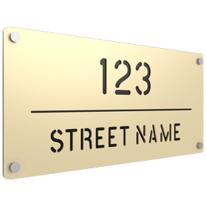 ProtectorAl 580 x 280mm Primrose Aluminium Cut Through Custom House Sign