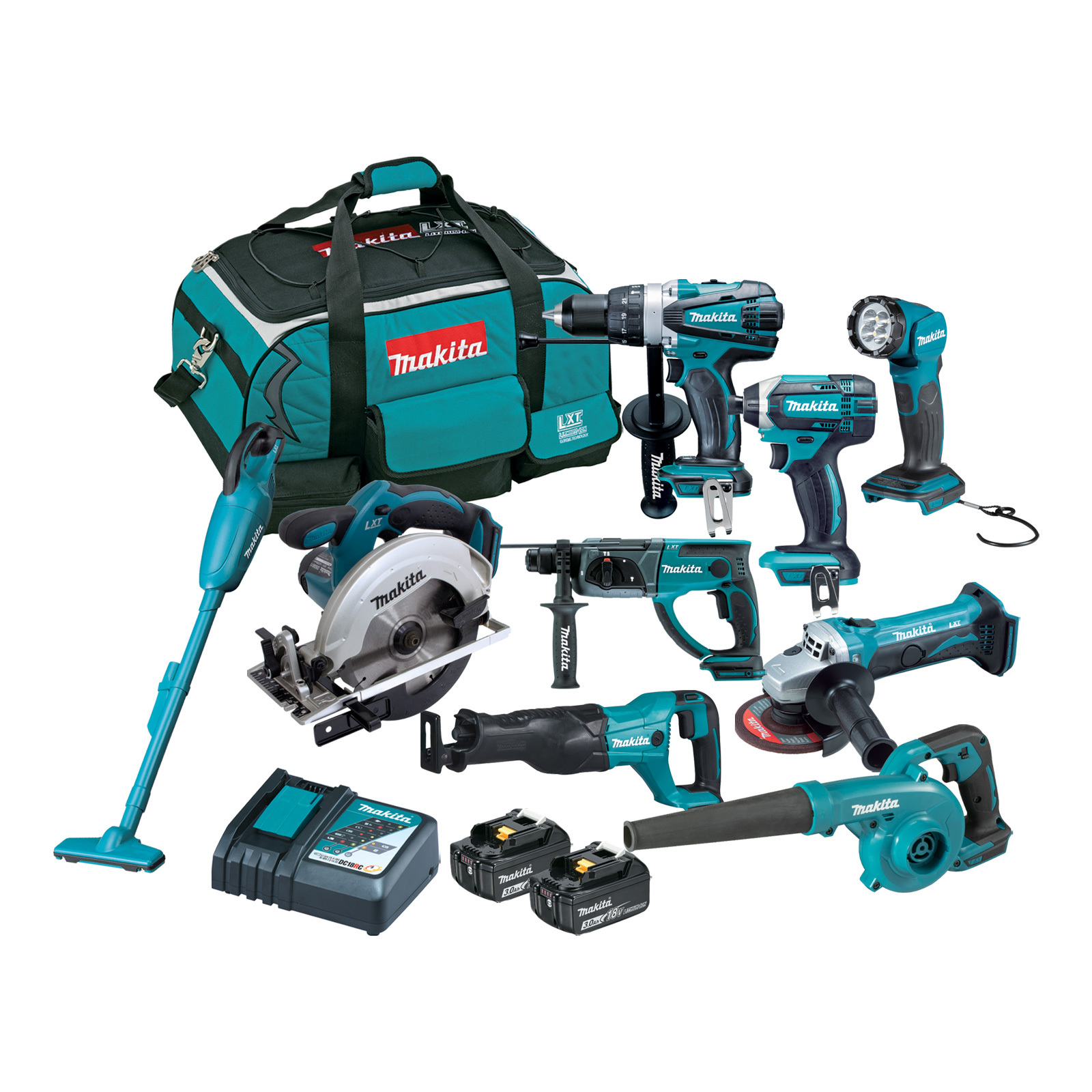 Makita 9 Piece 18V Combo Kit DLX9008X1 Bunnings Australia